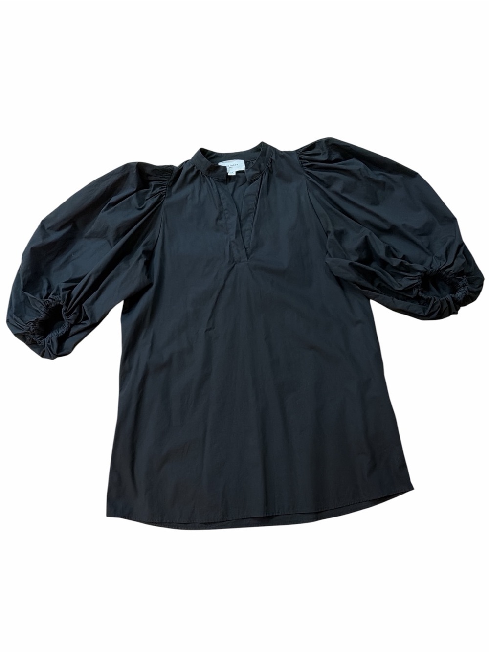 Pomander Place Black Puff-Sleeve Mini Dress